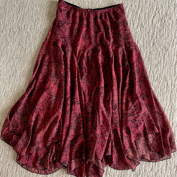 Women’s Vintage Midi Flowy Skirt - Size Small - Picture 1 of 10